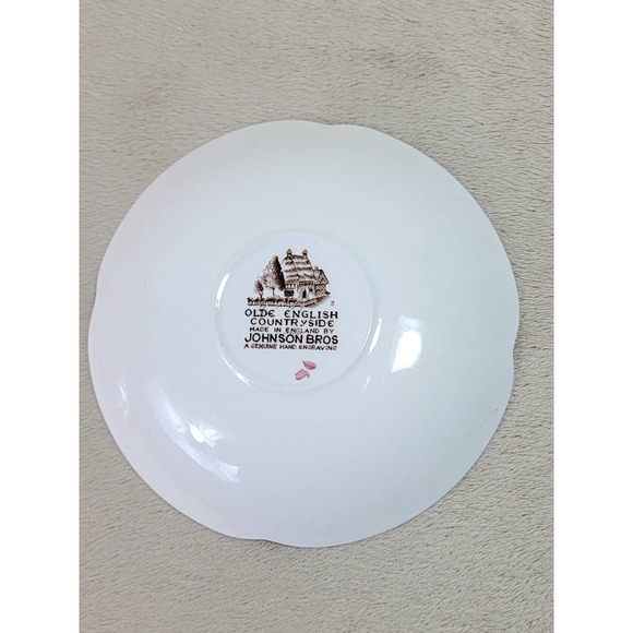 Johnson Bros Bread Plate Saucer Olde English Country Side England Hand Engraving - Picture 13 of 14